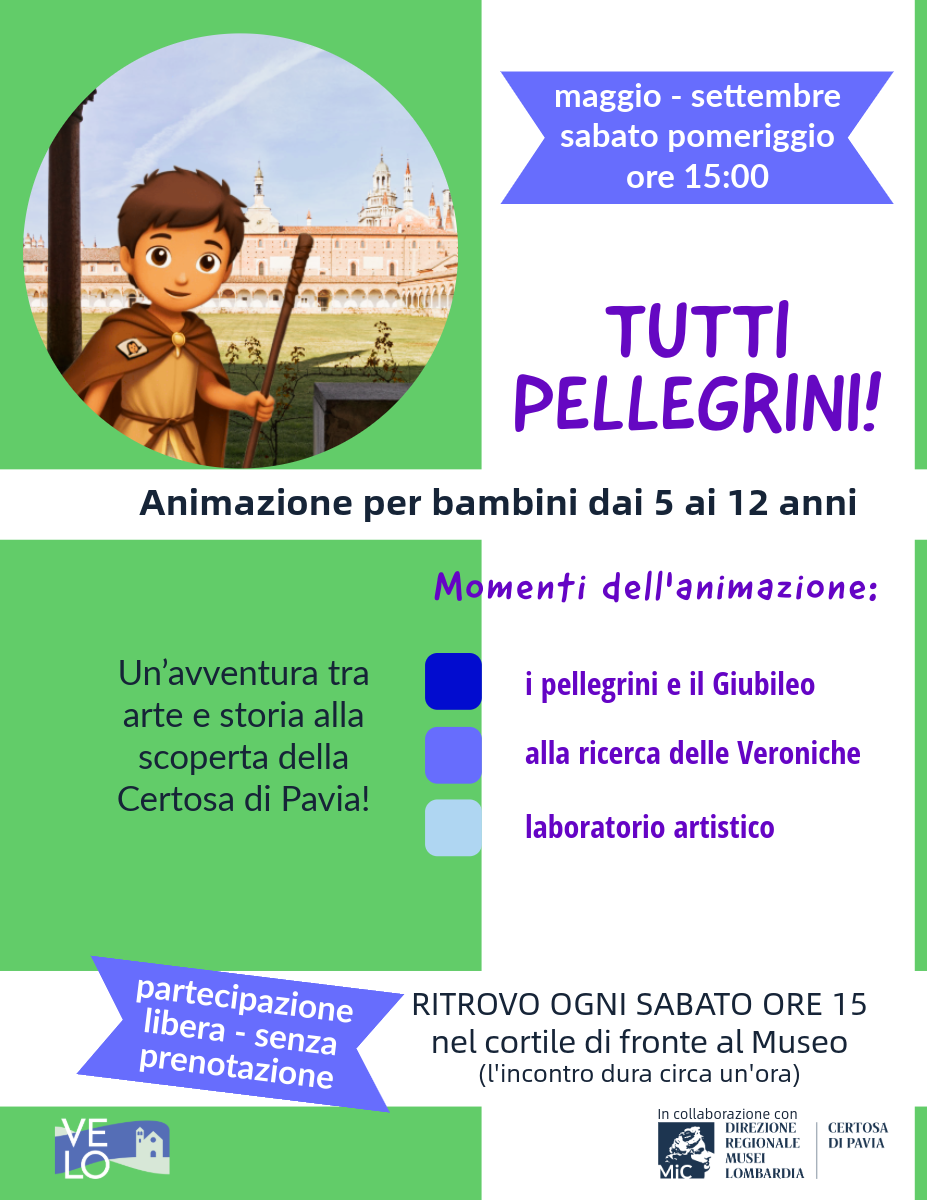 tutti pellegrini! animazione alla Certosa di Pavia
